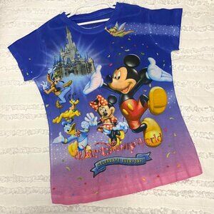 Walt Disney World Park character tee girls size L youth t-shirt princess dumbo m